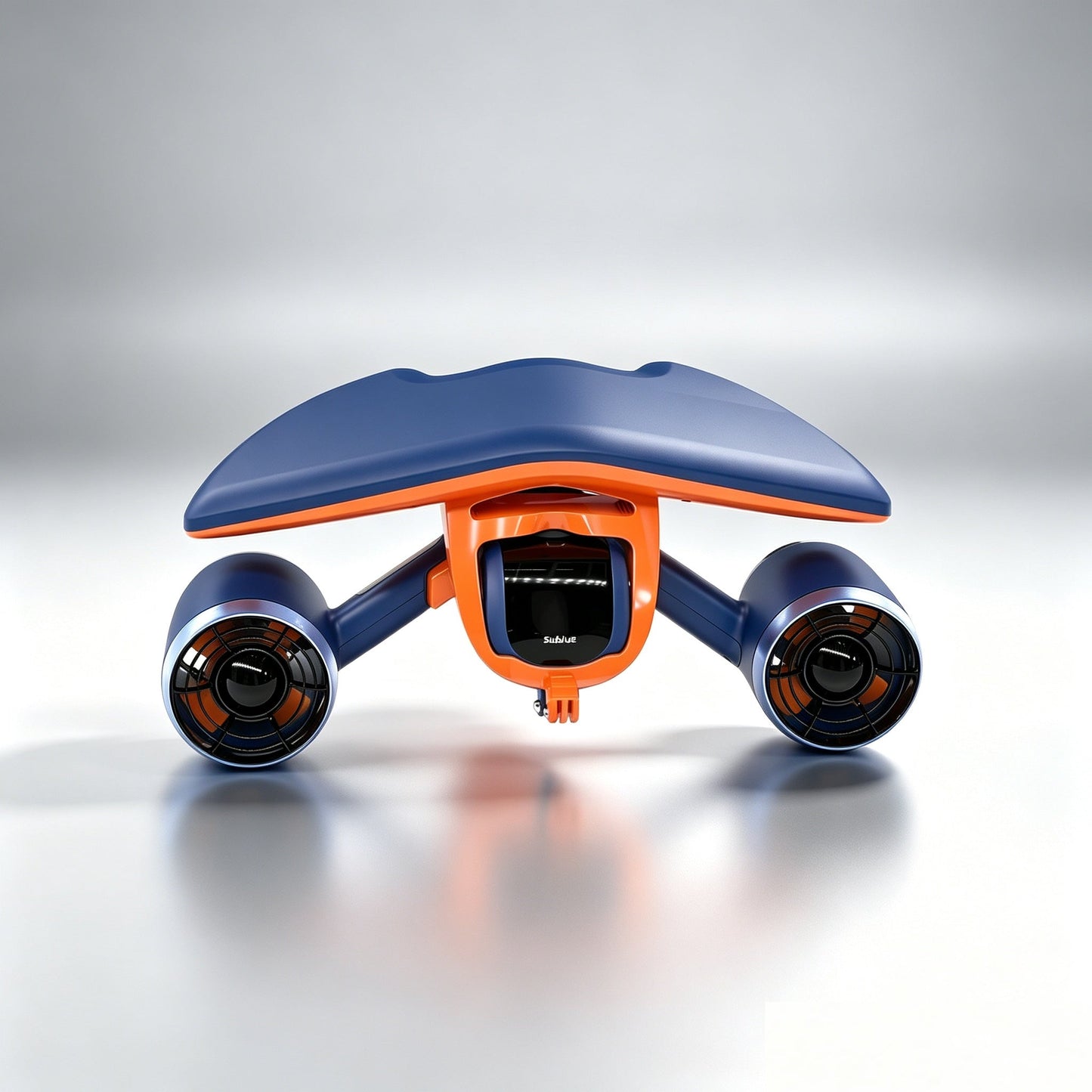 Underwater thruster with action camera mount, 30-minute runtime, maximum thrust 30 lbs.