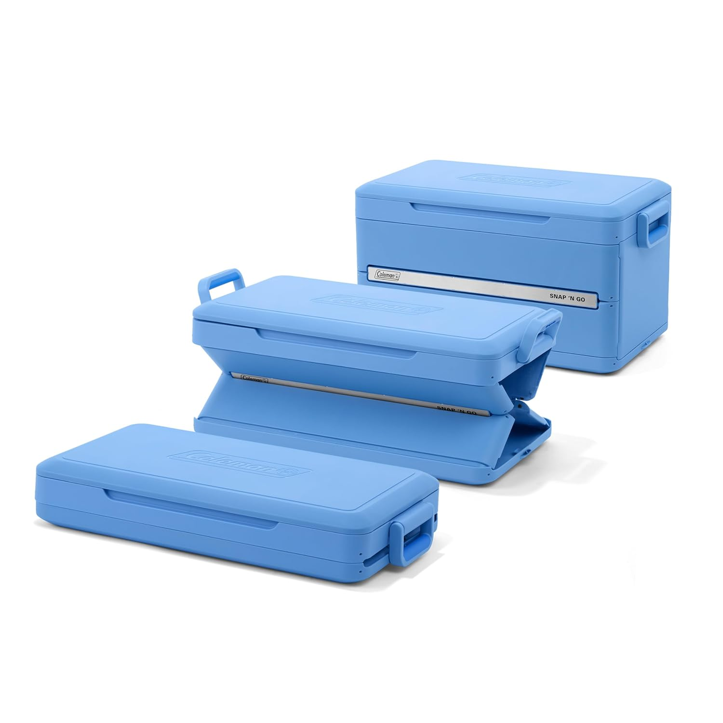 Portable Collapsible Hard Cooler – 48H Ice Hold, 64 Cans Storage, Shrinks to 1/3 Size, Holds Up to 200 Pounds